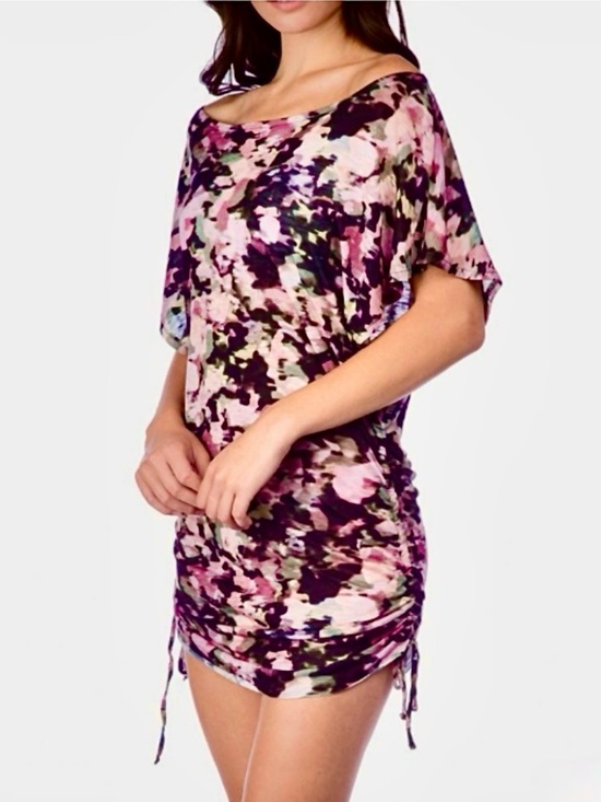 Lucky Brand Other - Lucky Brand Women’s Pink & Brown Camo Print Swim Cover Up Dress Size M EUC